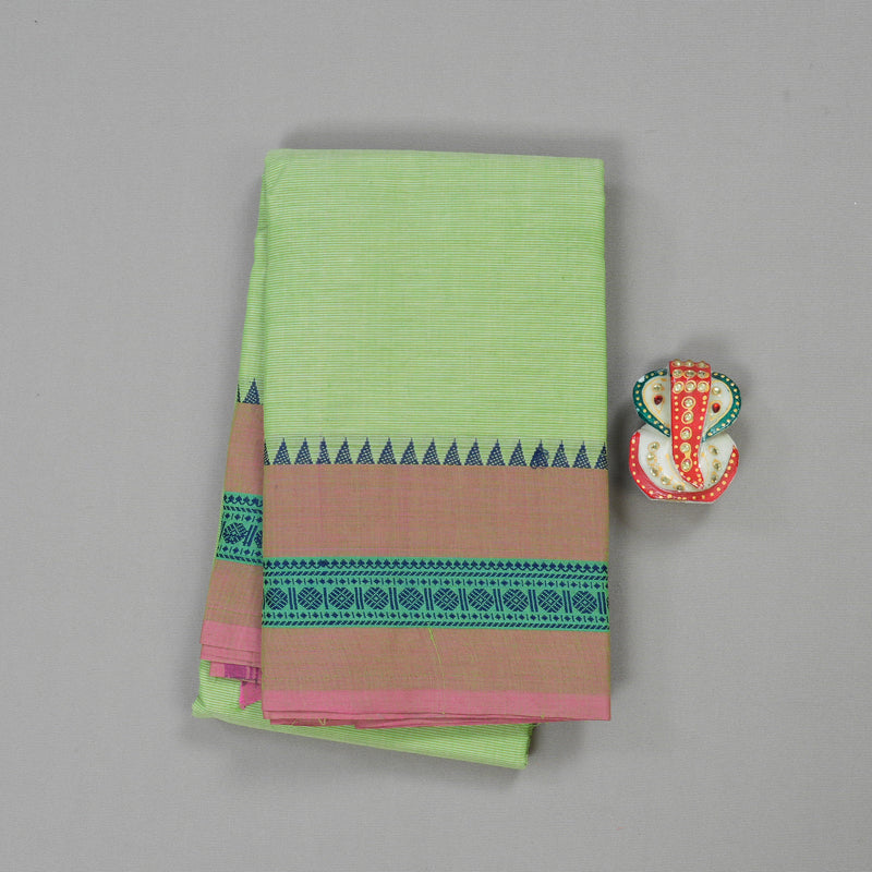Hayagrivas Handloom Pure Cotton Saree in Muted Pastel green KBE104D3-63