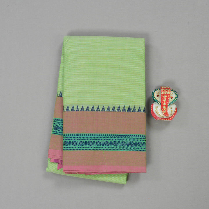 Hayagrivas Handloom Pure Cotton Saree in Muted Pastel green KBE104D3-63
