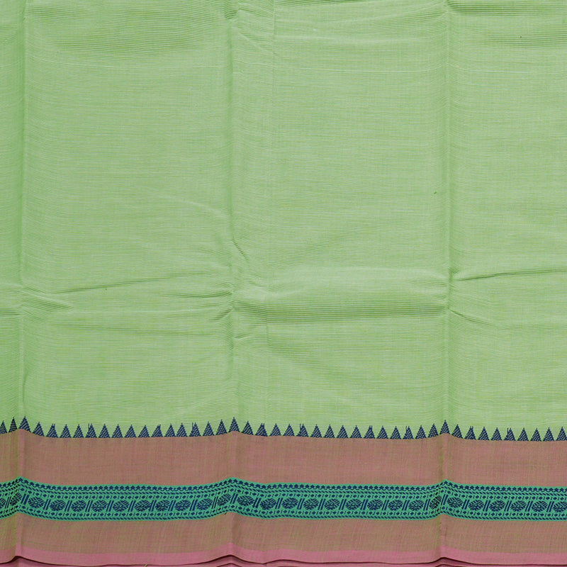 Hayagrivas Handloom Pure Cotton Saree in Muted Pastel green KBE104D3-63