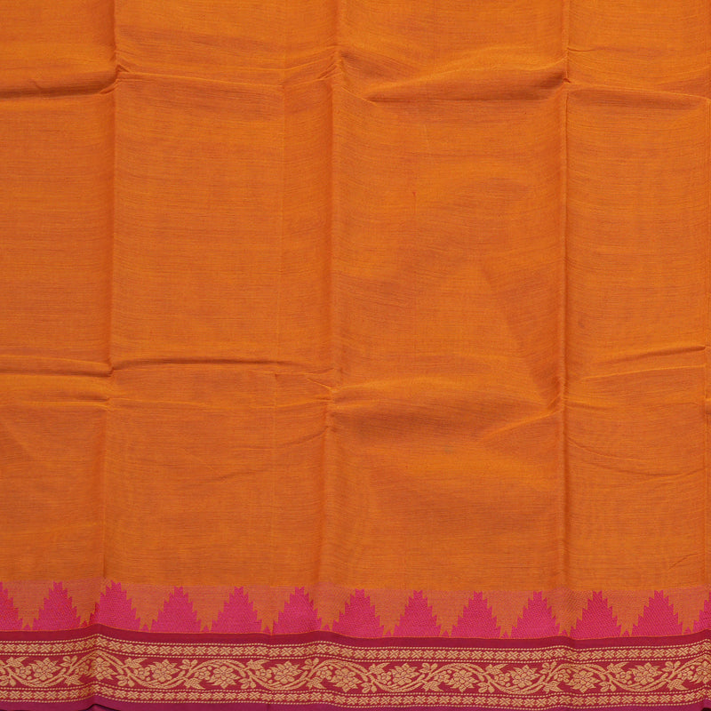 Hayagrivas Handloom Pure Cotton Saree in Stunning Honey Mustard KBE104D3-64