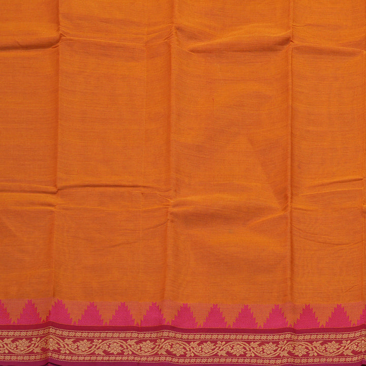 Hayagrivas Handloom Pure Cotton Saree in Stunning Honey Mustard KBE104D3-64