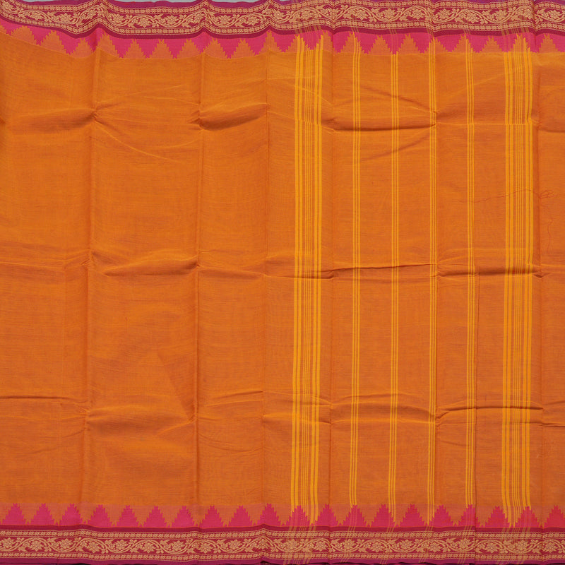 Hayagrivas Handloom Pure Cotton Saree in Stunning Honey Mustard KBE104D3-64