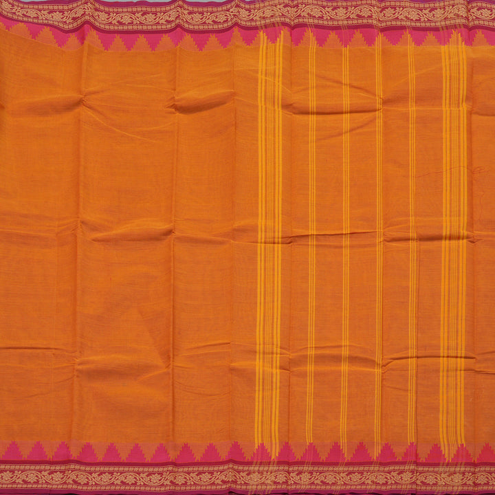 Hayagrivas Handloom Pure Cotton Saree in Stunning Honey Mustard KBE104D3-64