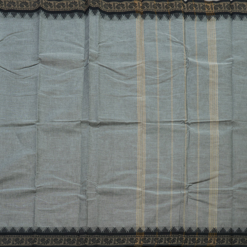 Hayagrivas Handloom Pure Cotton Saree in Lovely Silver Grey KBE104D3-65