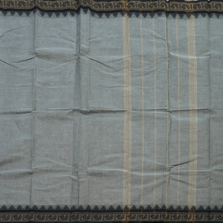Hayagrivas Handloom Pure Cotton Saree in Lovely Silver Grey KBE104D3-65