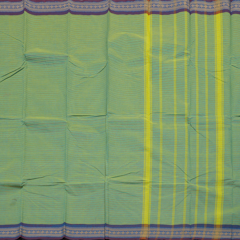 Hayagrivas Handloom Pure Cotton Saree in Soothing Sea Green KBE104D3-68