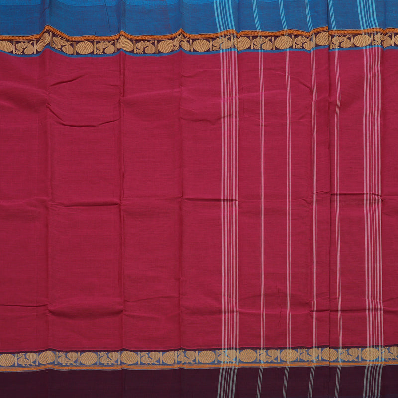 Hayagrivas Handloom Pure Cotton Saree in Attractive Purplish Pink KBE104D3-69