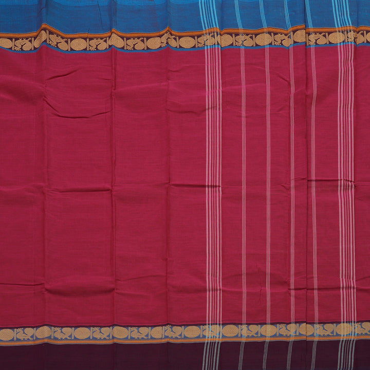 Hayagrivas Handloom Pure Cotton Saree in Attractive Purplish Pink KBE104D3-69