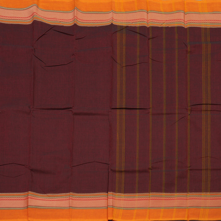 Hayagrivas Handloom Pure Cotton Saree in Classy Wine Maroon KBE104D3-7