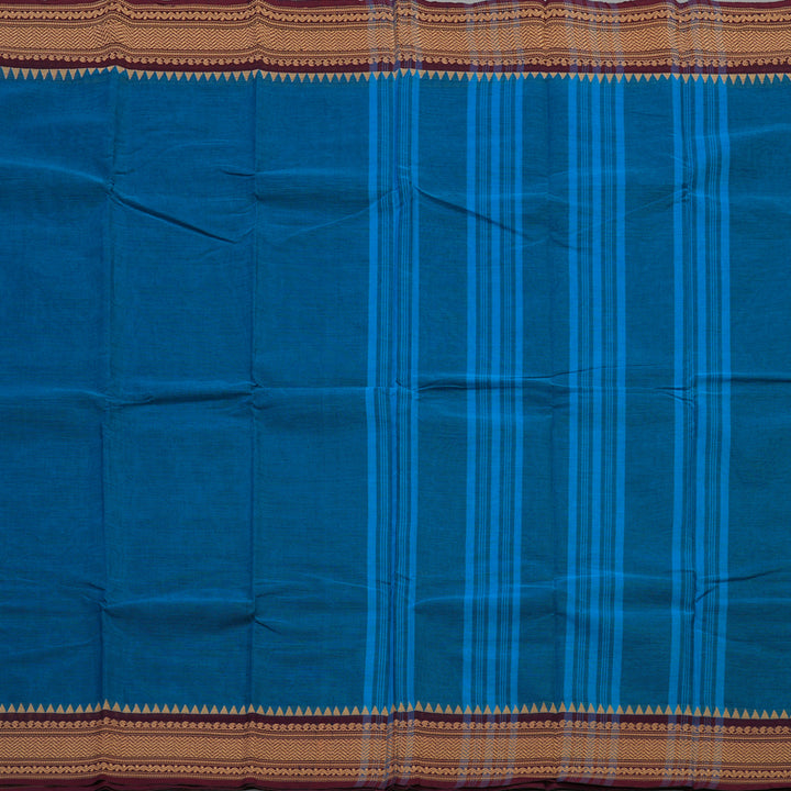 Hayagrivas Handloom Pure Cotton Saree in Gorgeous Sky Blue KBE104D3-70