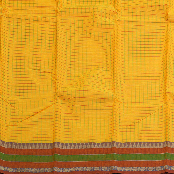 Hayagrivas Handloom Pure Cotton Saree in Lively Yellow KBE104D4-1