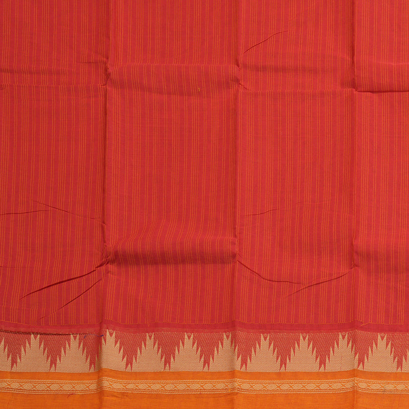 Hayagrivas Handloom Pure Cotton Saree in Regal Red KBE104D4-3