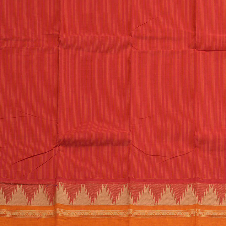Hayagrivas Handloom Pure Cotton Saree in Regal Red KBE104D4-3