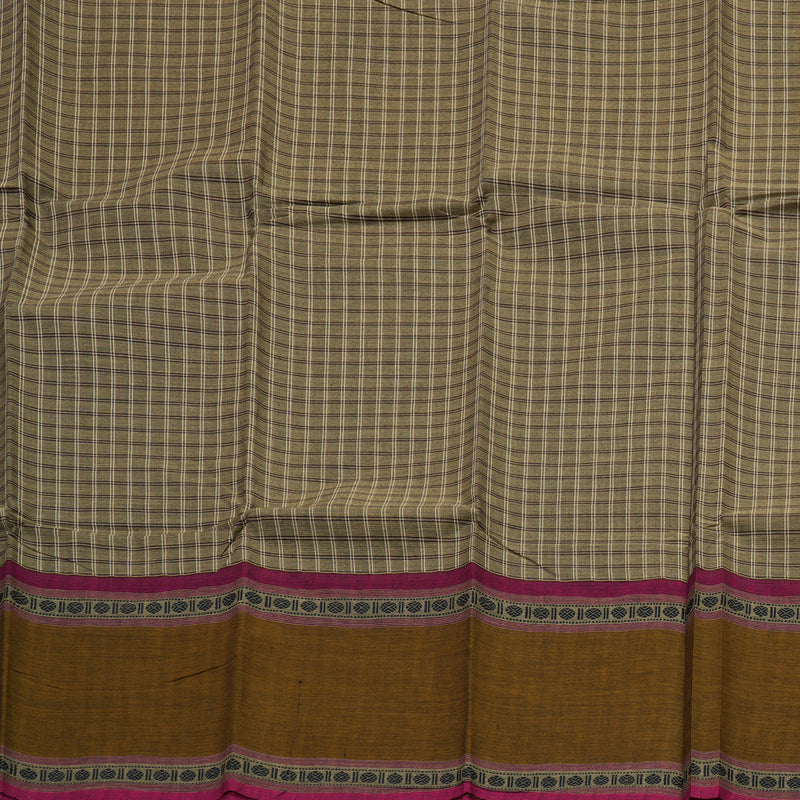 Hayagrivas Beige Handloom Pure Cotton Saree with Honey Mustard Border KBE104D4-4