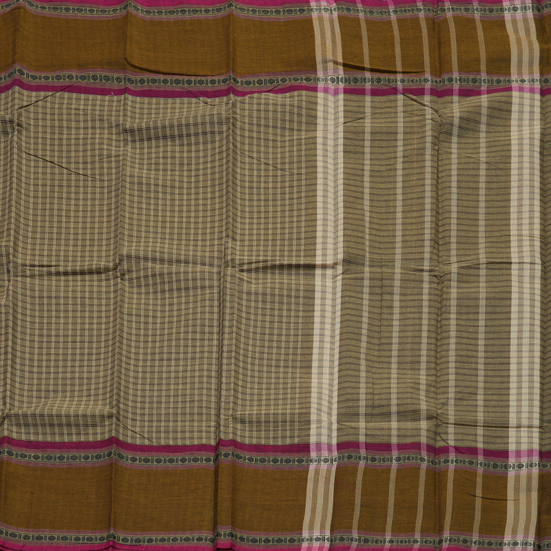 Hayagrivas Beige Handloom Pure Cotton Saree with Honey Mustard Border KBE104D4-4