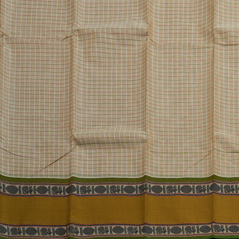 Hayagrivas Handloom Pure Cotton Saree in Tranquil Beige KBE104D4-7