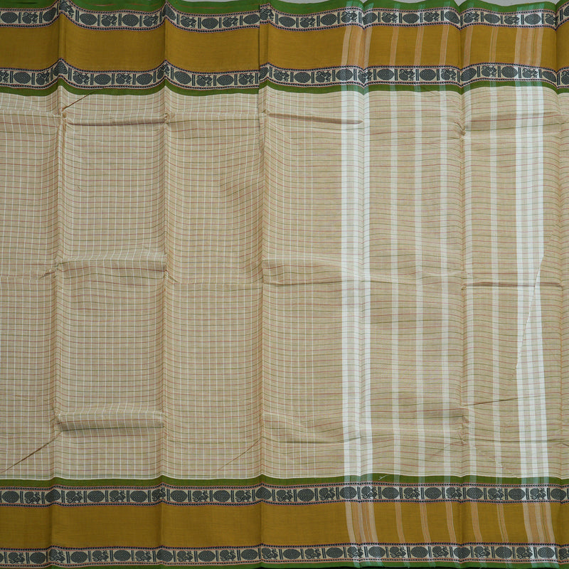 Hayagrivas Handloom Pure Cotton Saree in Tranquil Beige KBE104D4-7