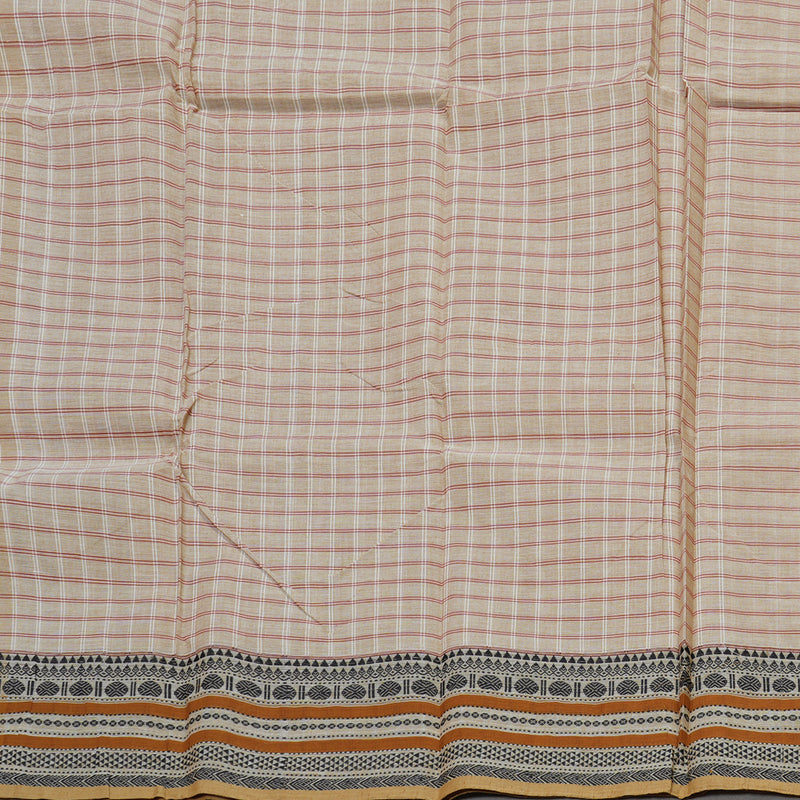 Hayagrivas Sandal Beige Handloom Pure Cotton Saree with Sandal Beige Border KBE104D4-9