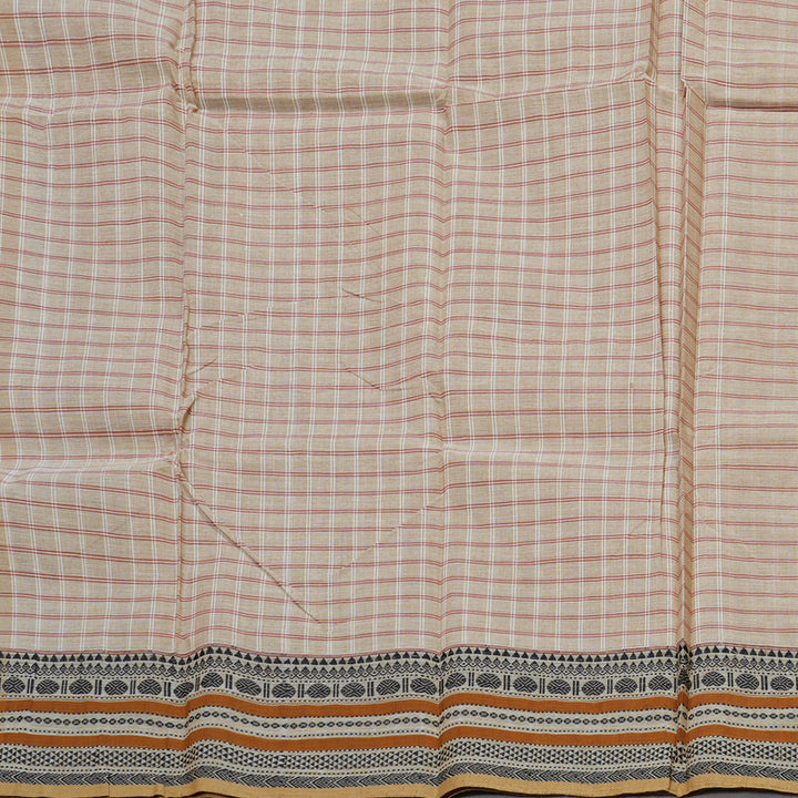 Hayagrivas Sandal Beige Handloom Pure Cotton Saree with Sandal Beige Border KBE104D4-9