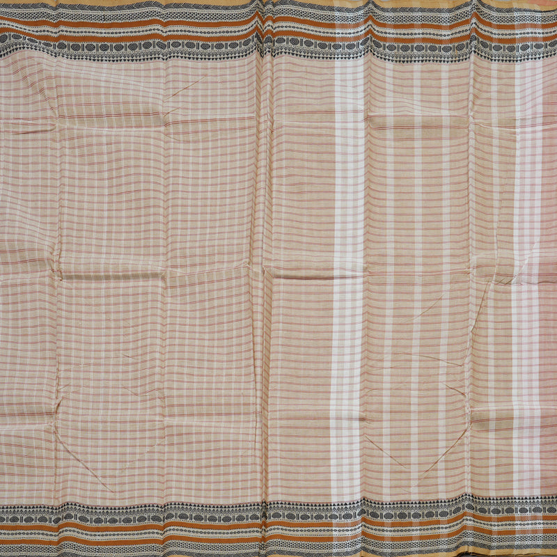 Hayagrivas Sandal Beige Handloom Pure Cotton Saree with Sandal Beige Border KBE104D4-9