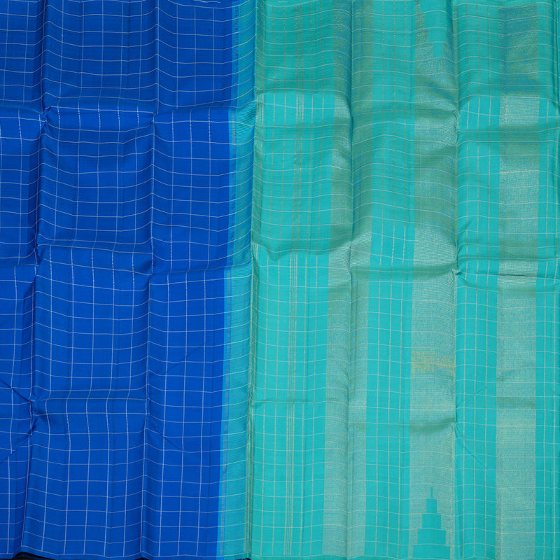 Hayagrivas Handloom Royal Blue Kanjivaram Silk Saree KBE1051I1-2