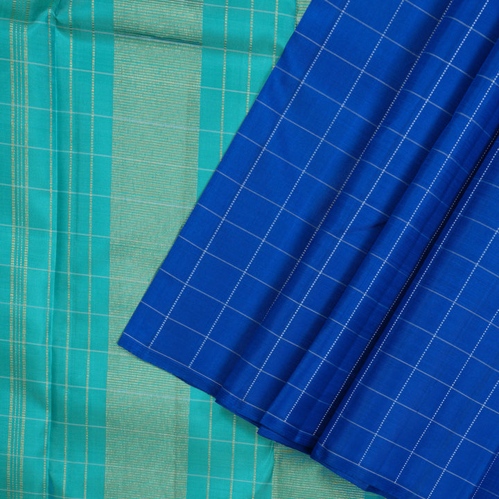 Hayagrivas Handloom Royal Blue Kanjivaram Silk Saree KBE1051I1-2