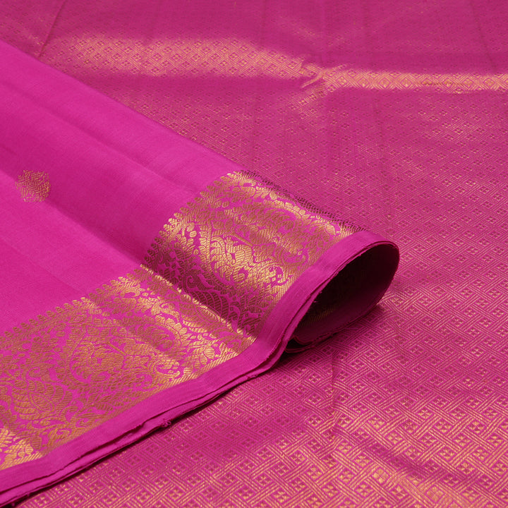 Hayagrivas Handloom Magenta Pink Kanjivaram Silk Saree KBE1057I3-1