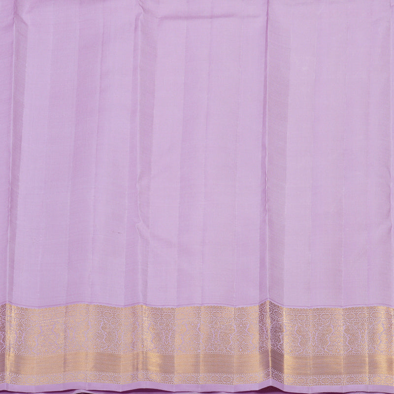 Hayagrivas Handloom Pista Green Kanjivaram Silk Saree with Lavendar Border KBE1057I5-1