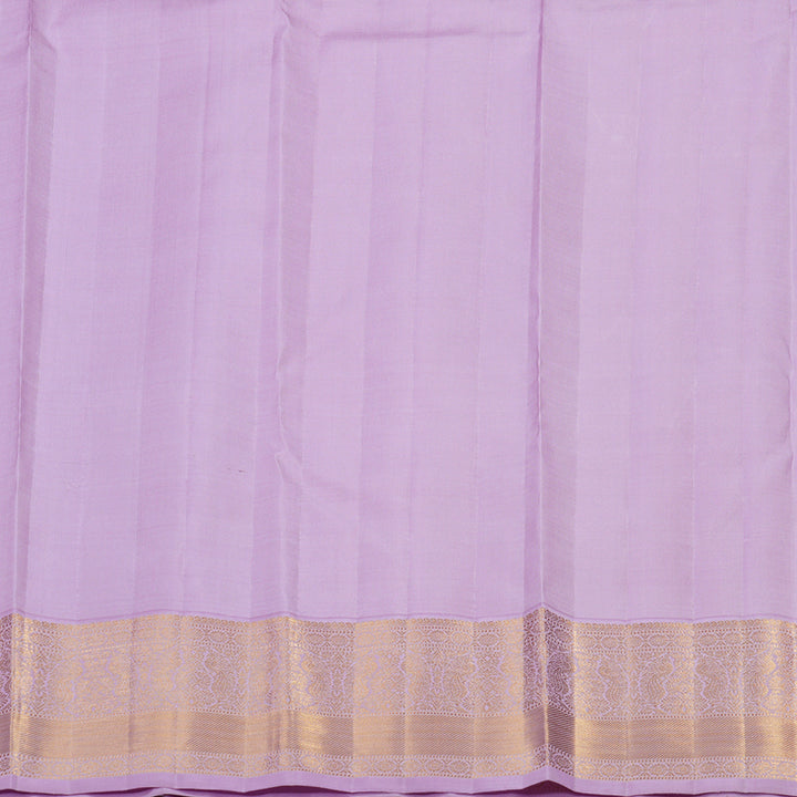Hayagrivas Handloom Pista Green Kanjivaram Silk Saree with Lavendar Border KBE1057I5-1