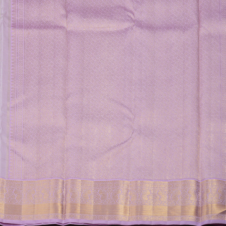 Hayagrivas Handloom Pista Green Kanjivaram Silk Saree with Lavendar Border KBE1057I5-1