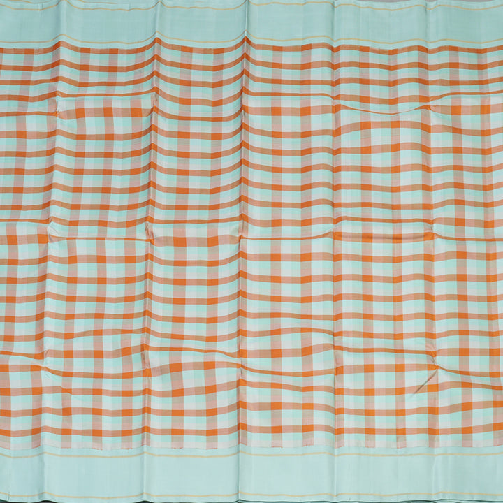 Hayagrivas Handloom Multicolour Checks Kanjivaram Silk Saree with Powder Blue Border KBE1058I1-1