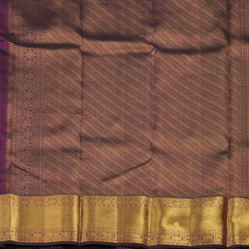 Hayagrivas Handloom Deep Purple Kanjivaram Silk Saree KBE1065I1-1