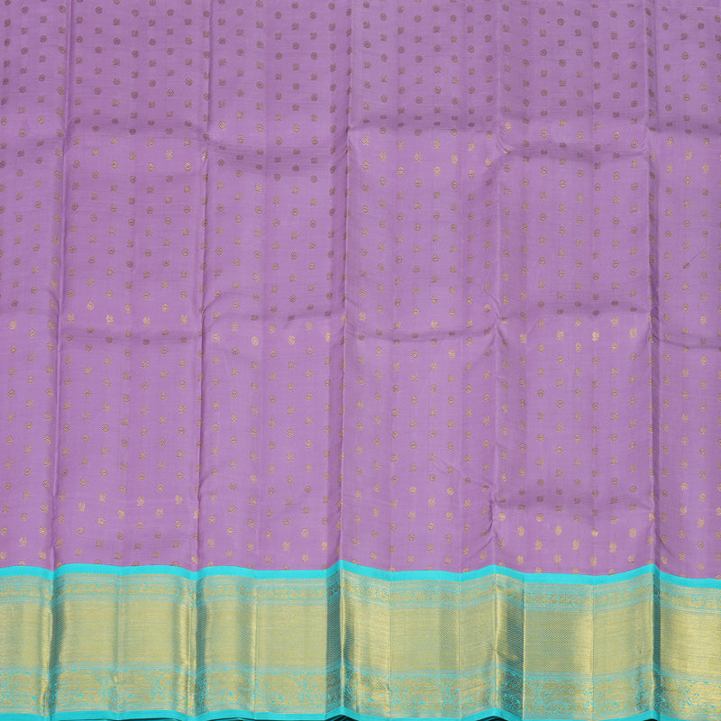 Hayagrivas Pure Kanjivaram Pattu Pavadai in Lavendar with Serene Blue KBE1067I2-1