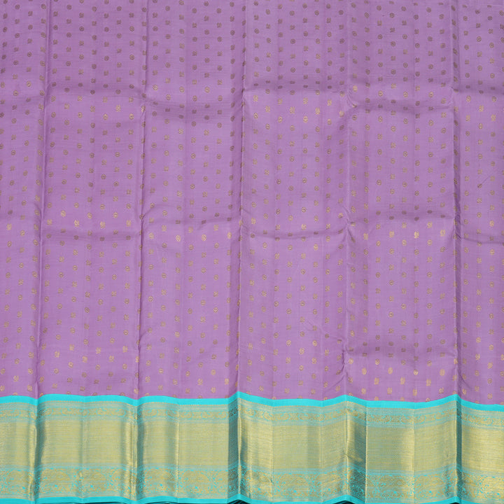 Hayagrivas Pure Kanjivaram Pattu Pavadai in Lavendar with Serene Blue KBE1067I2-1