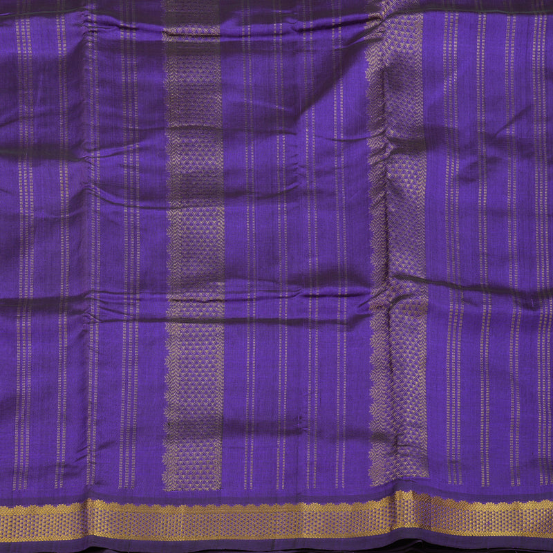 Hayagrivas Lavendar Pure Ten Yards Silk Cotton Saree KBE106D2-3