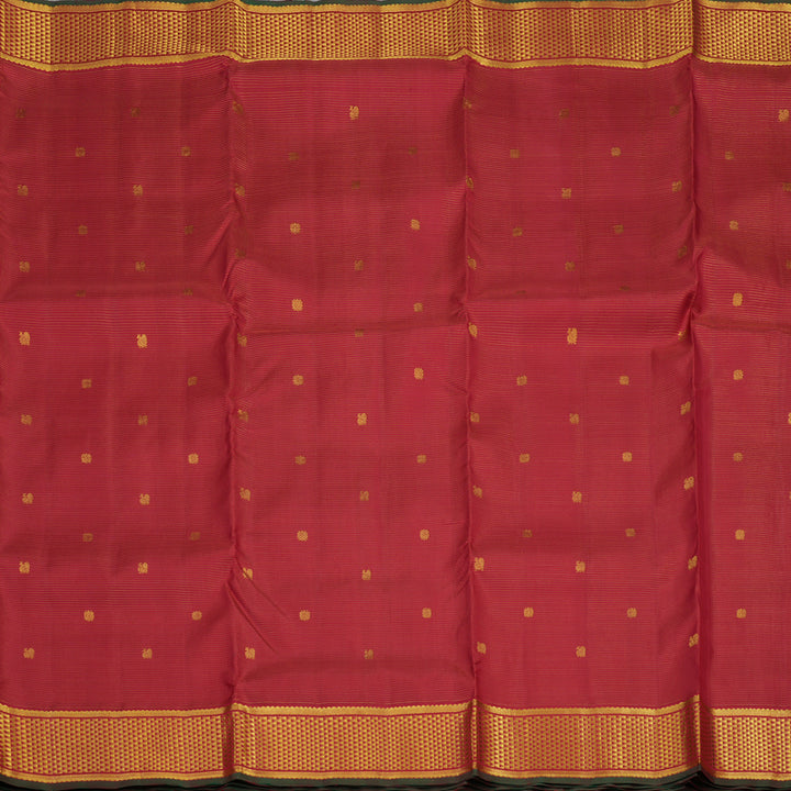 Hayagrivas Handloom Maroon Kanjivaram Ten Yards Silk Saree KBE1071I3-1