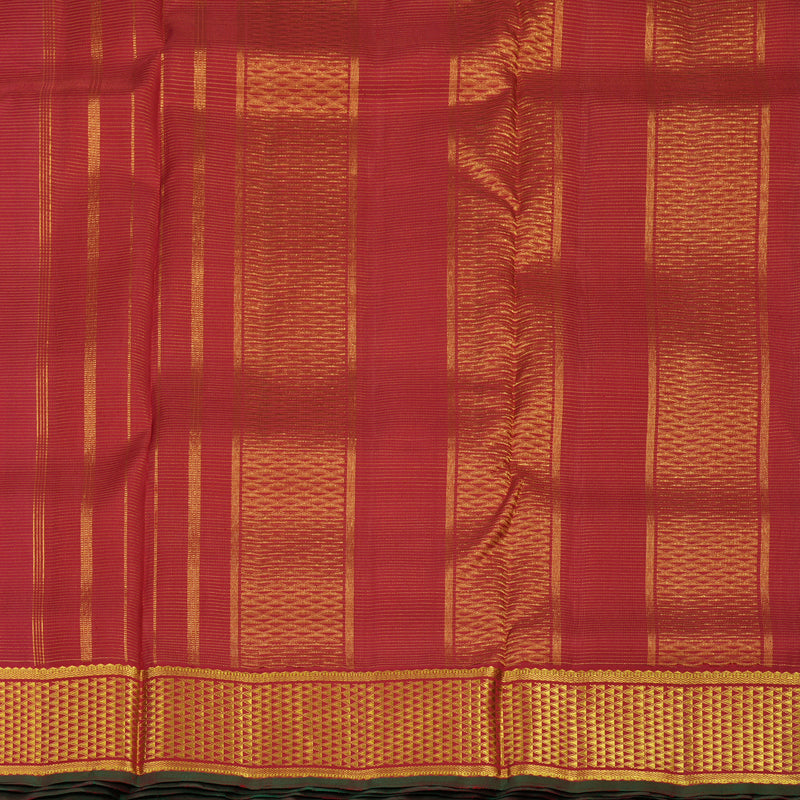 Hayagrivas Handloom Maroon Kanjivaram Ten Yards Silk Saree KBE1071I3-1