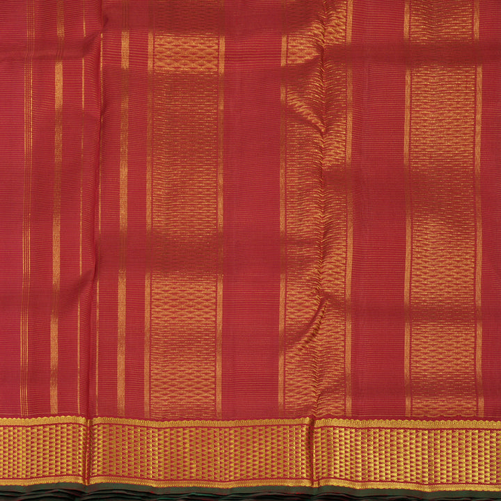 Hayagrivas Handloom Maroon Kanjivaram Ten Yards Silk Saree KBE1071I3-1