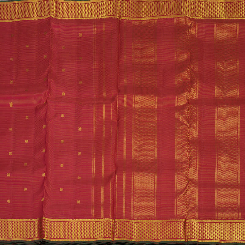 Hayagrivas Handloom Maroon Kanjivaram Ten Yards Silk Saree KBE1071I3-1