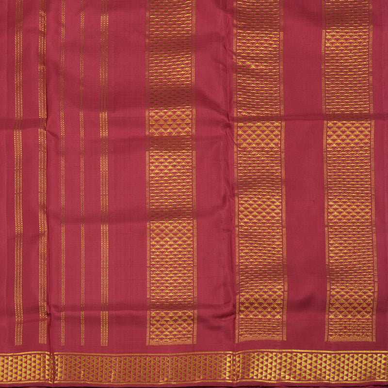 Hayagrivas Handloom Maroon Kanjivaram Ten Yards Silk Saree KBE1071I5-1
