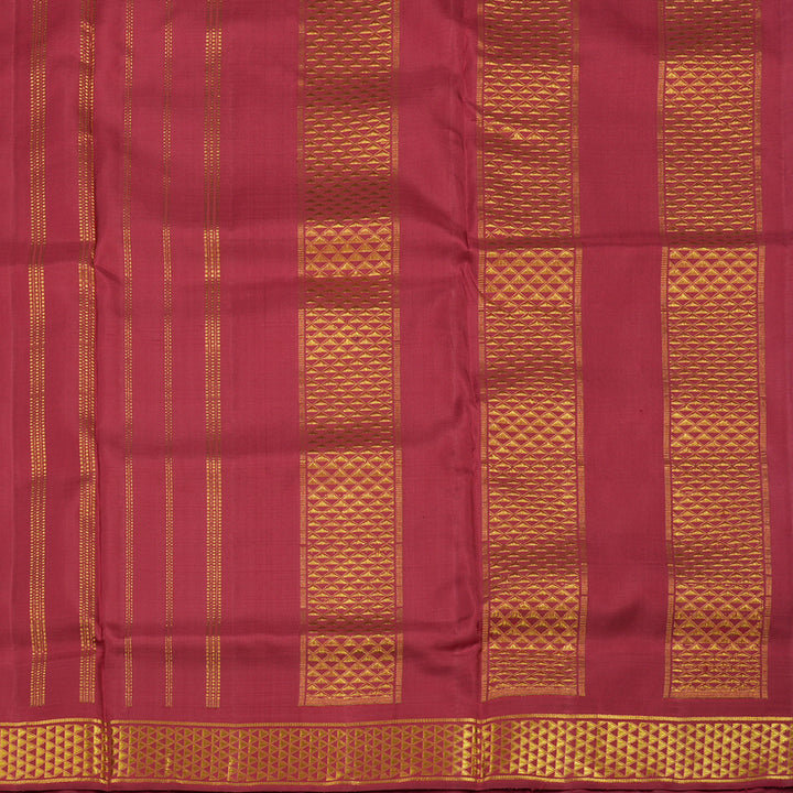 Hayagrivas Handloom Maroon Kanjivaram Ten Yards Silk Saree KBE1071I5-1