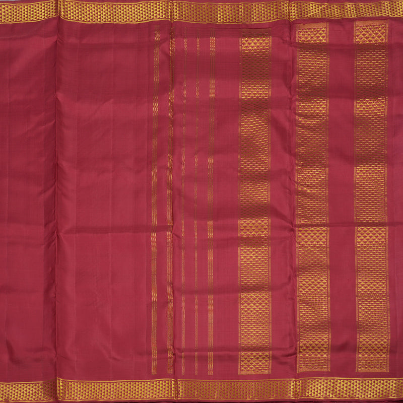 Hayagrivas Handloom Maroon Kanjivaram Ten Yards Silk Saree KBE1071I5-1