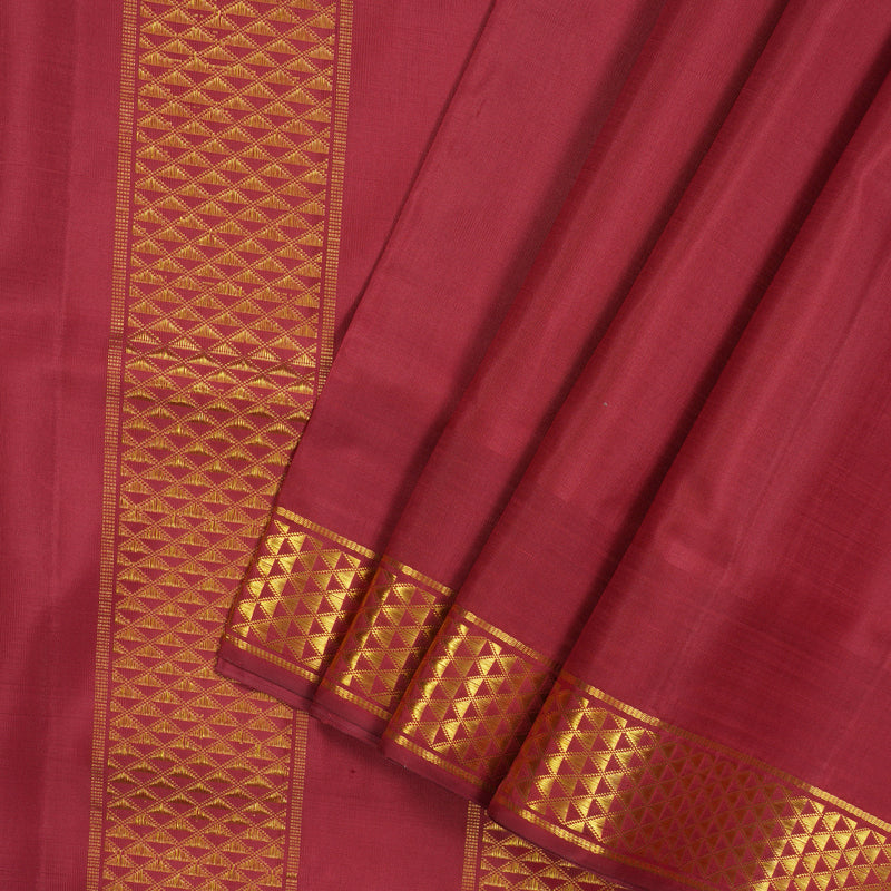 Hayagrivas Handloom Maroon Kanjivaram Ten Yards Silk Saree KBE1071I5-1