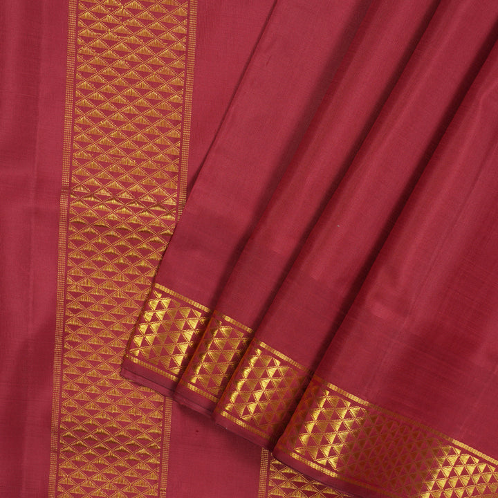 Hayagrivas Handloom Maroon Kanjivaram Ten Yards Silk Saree KBE1071I5-1