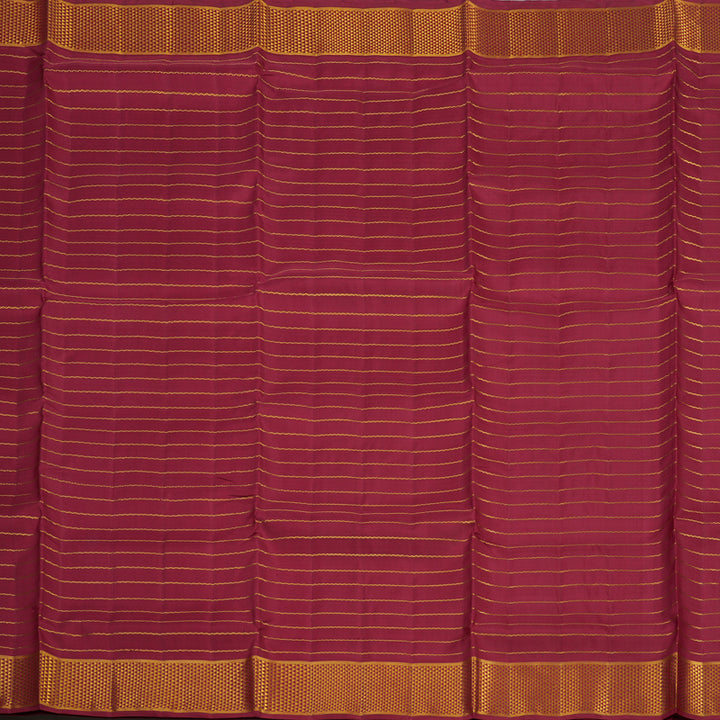 Hayagrivas Handloom Maroon Kanjivaram Ten yards Silk Saree KBE1071I7-1