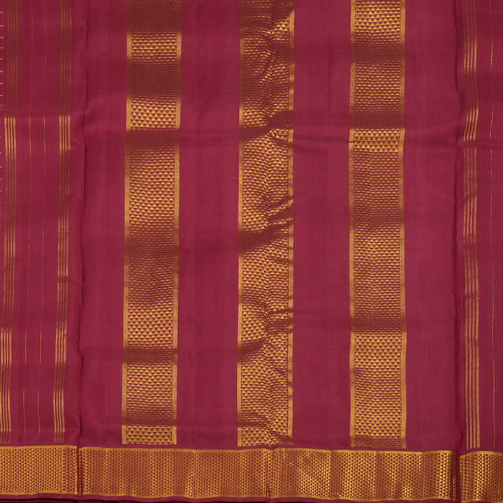 Hayagrivas Handloom Maroon Kanjivaram Ten yards Silk Saree KBE1071I7-1