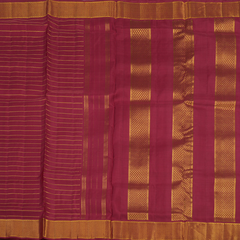 Hayagrivas Handloom Maroon Kanjivaram Ten yards Silk Saree KBE1071I7-1