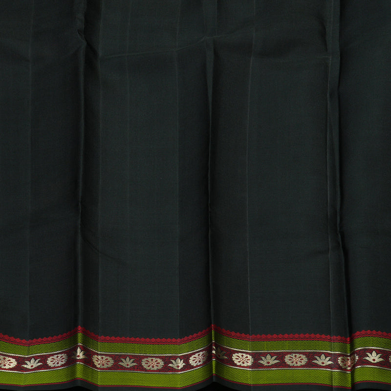 Hayagrivas Handloom Black Kanjivaram Silk Saree KBE1072I8-1