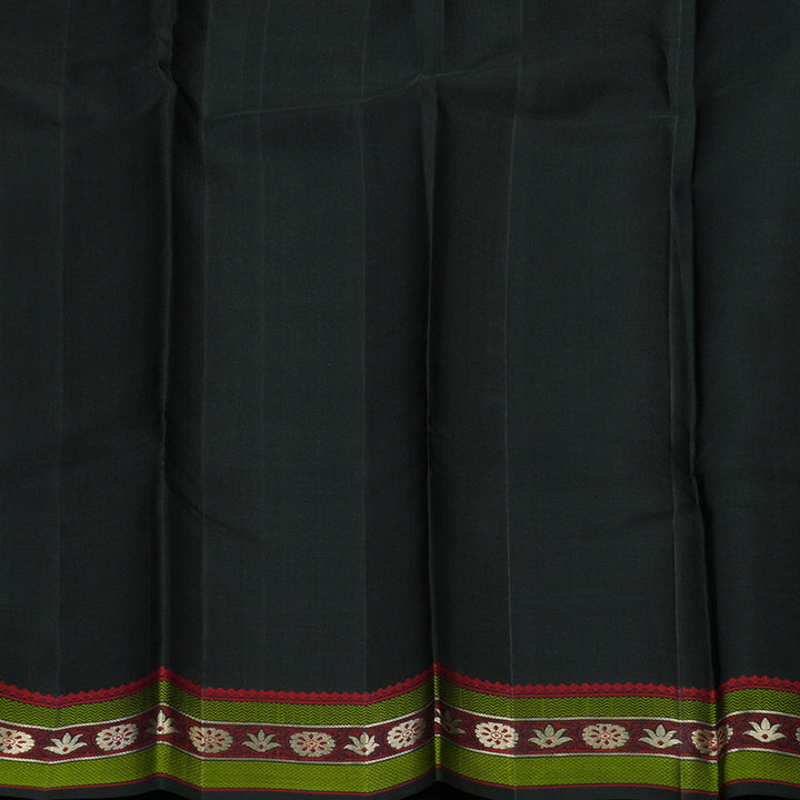 Hayagrivas Handloom Black Kanjivaram Silk Saree KBE1072I8-1