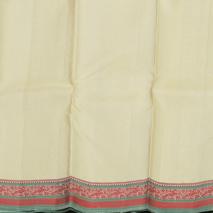 Hayagrivas Handloom Bright Sandal Kanjivaram Silk Saree KBE1073I13-1